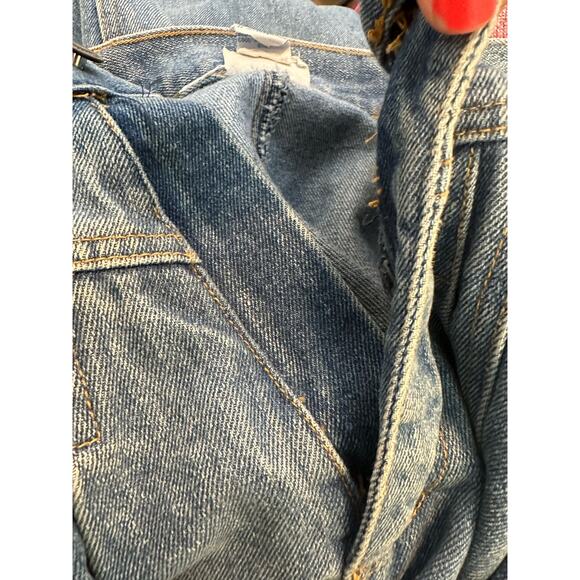 Styles To Go vintage 100% cotton high waisted pleated blue jeans size 8 - Picture 7 of 13